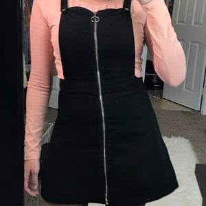 Suede Overall Dress